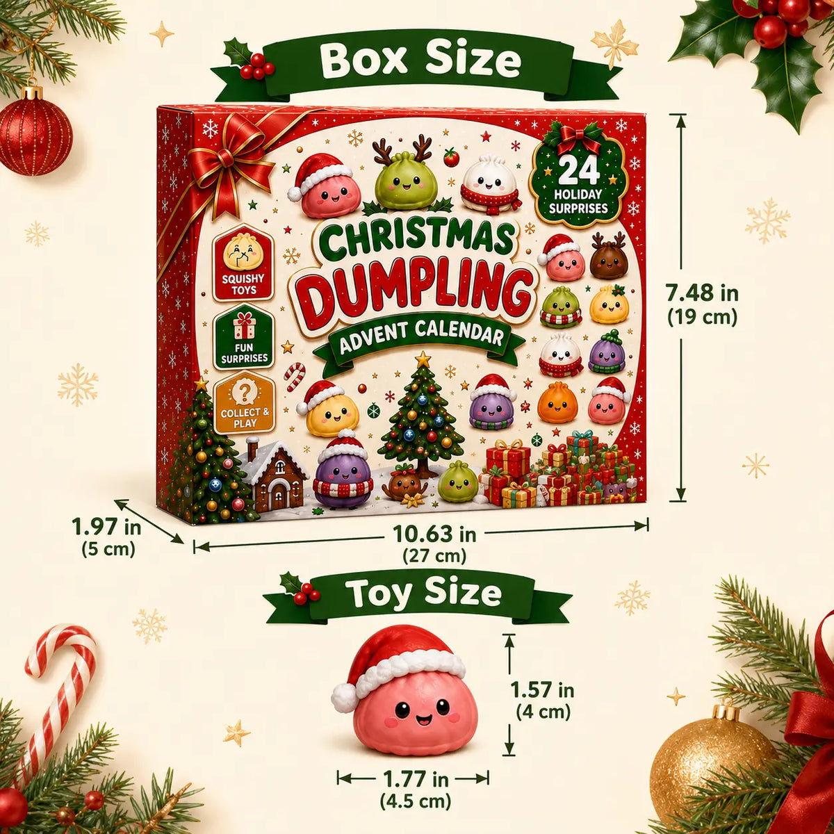 24-Day Christmas Mini Squishies Advent Calendar
