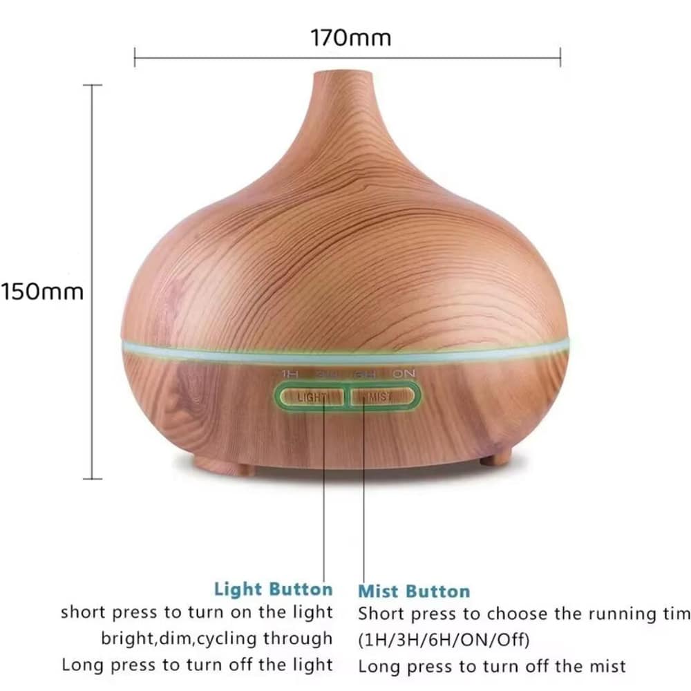 Aroma Diffuser – 500 ml with Wood-Grain Look