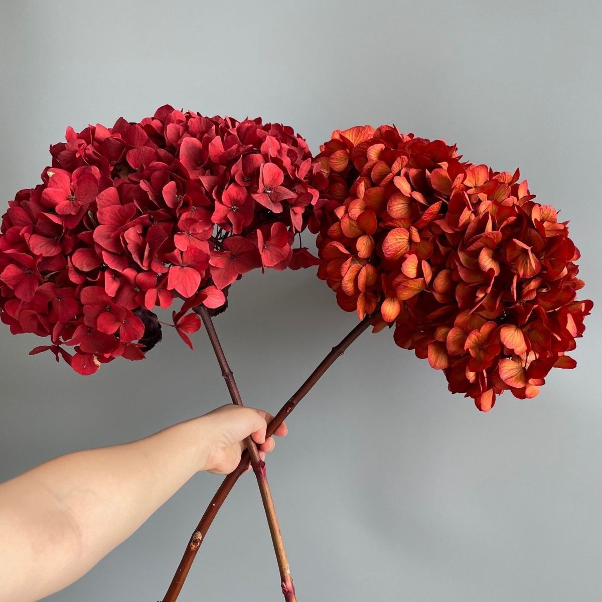 Composition florale d’hortensias artificiels