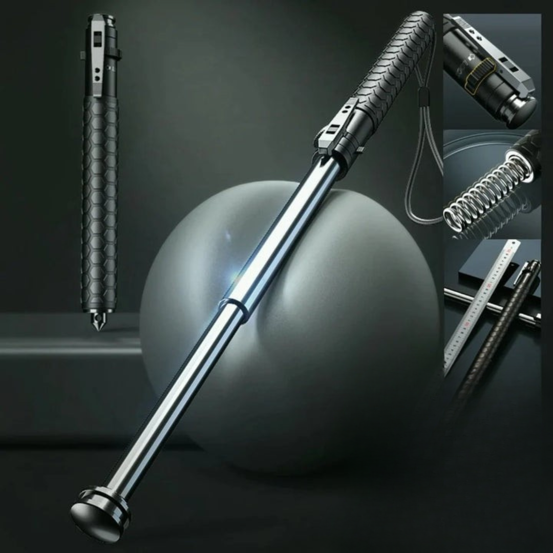 Automatic Self-Defense Walking Stick With Anti-Slip Grip