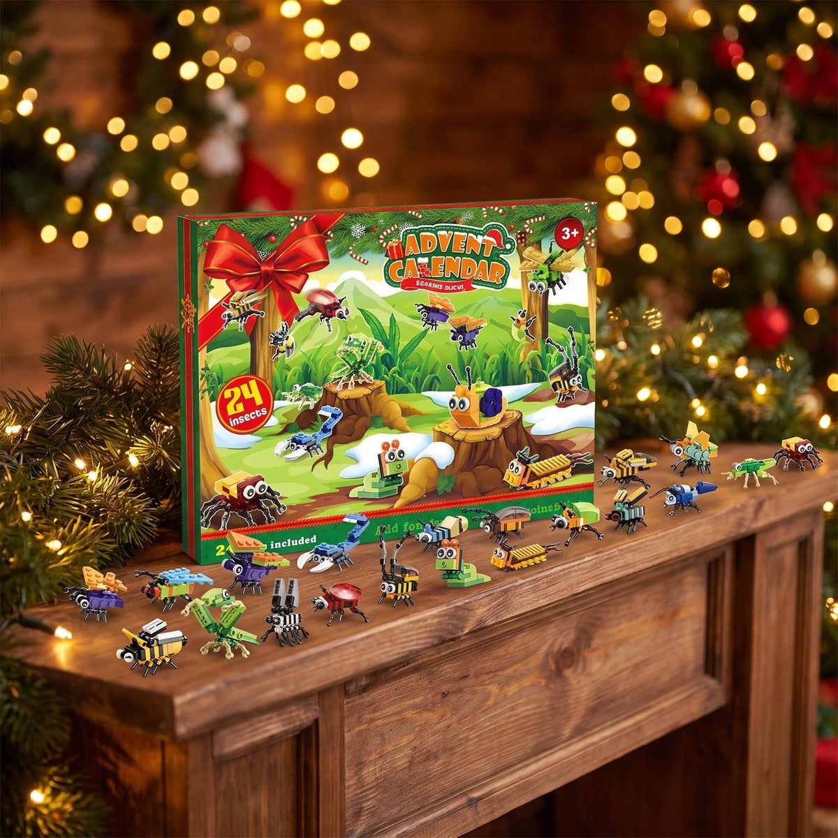 Insect Building Block Advent Calendar, 24 Bug Kits and 2 Combined Builds