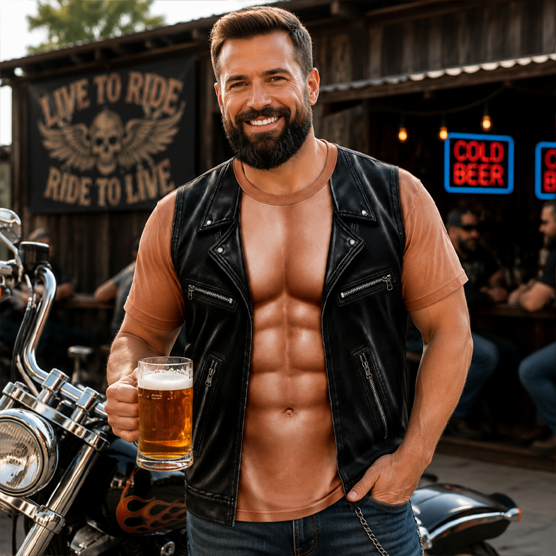 Casual, Fun, and Playful Muscle-Print Design Shirt
