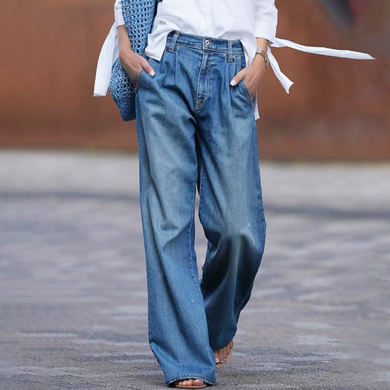 Comfortable Wide-Cut Women's Jeans
