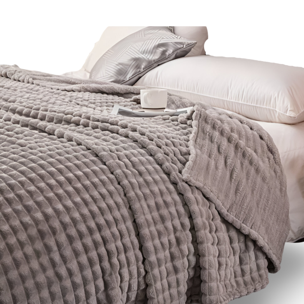 Plaid douillet et moelleux en polaire corail