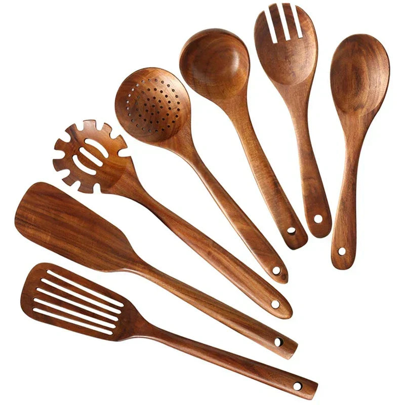 Davy | Ecochef – Teak Tree Kitchen Utensil Set