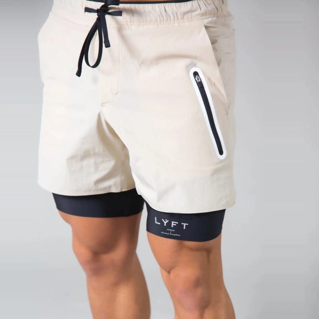 Davy | Men's 2-in-1 Running Shorts with Compression Liner