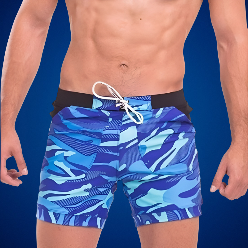 Davy | Men's Camouflage Swim Shorts with Drawstring