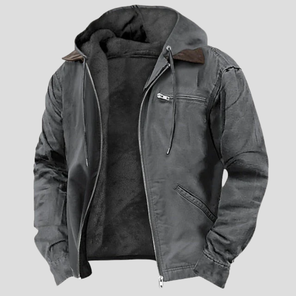 Davy | Men's Fleece-Lined Hooded Jacket