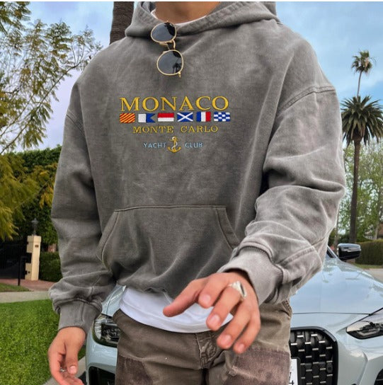 Davy | Men's Graphic Hoodie with Nautical Flag Design