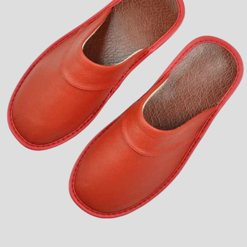 Davy | Men's Leather Slip-On Slippers