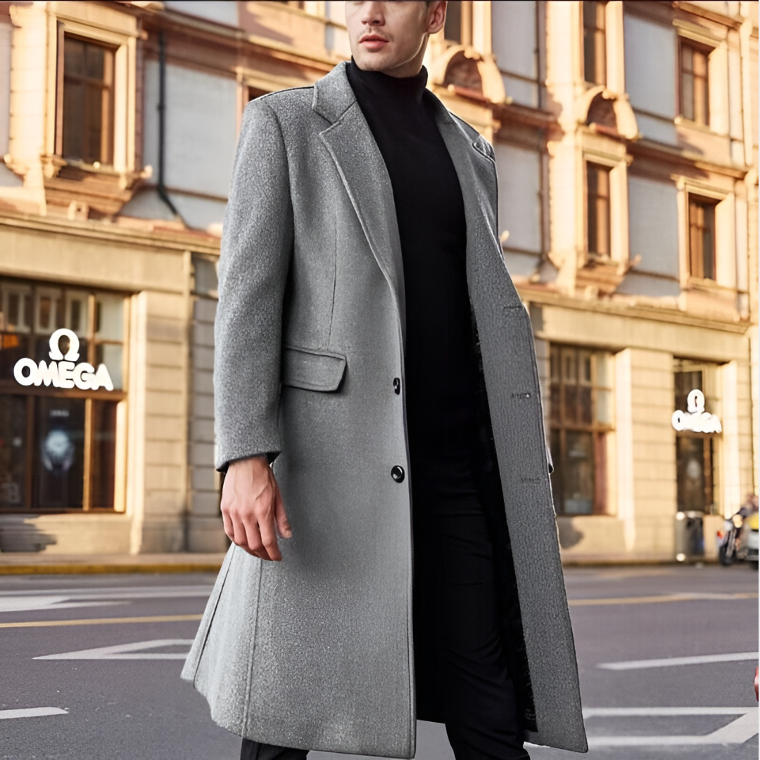 Davy | Men's Long Wool Overcoat