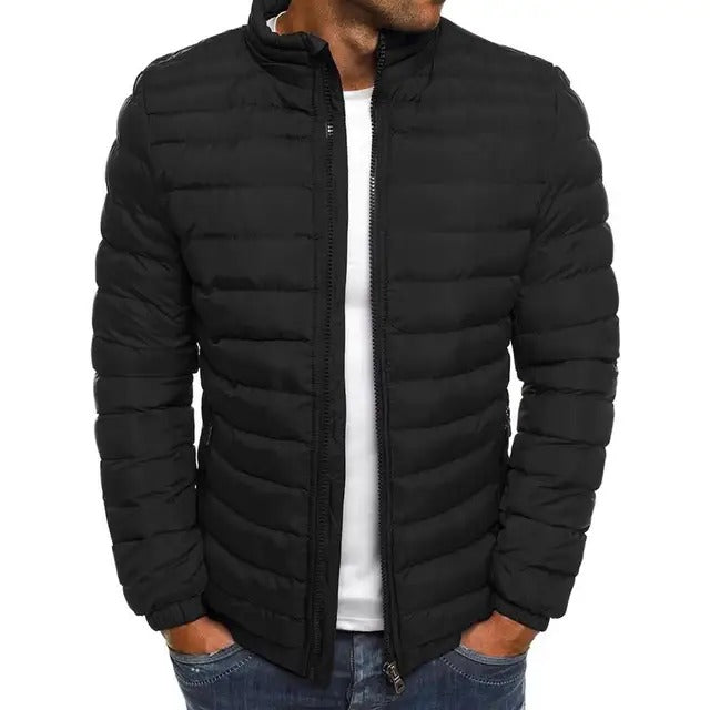 Davy | Men's Padded Jacket with Stand Collar