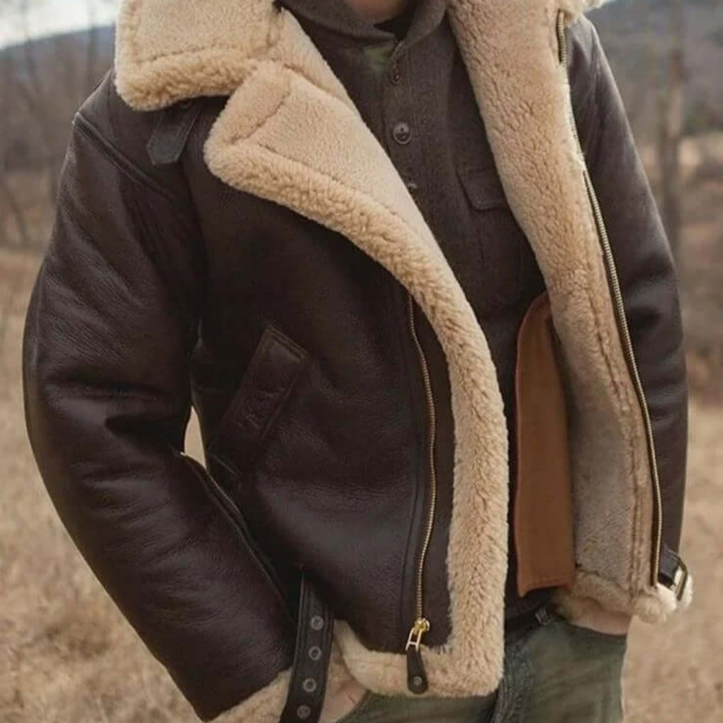 Davy | Men's Shearling Lined Aviator Jacket