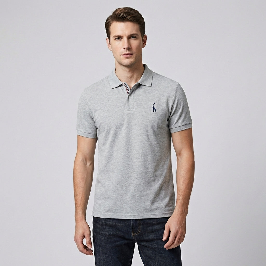 Davy | Men's Short Sleeve Embroidered Polo Shirt