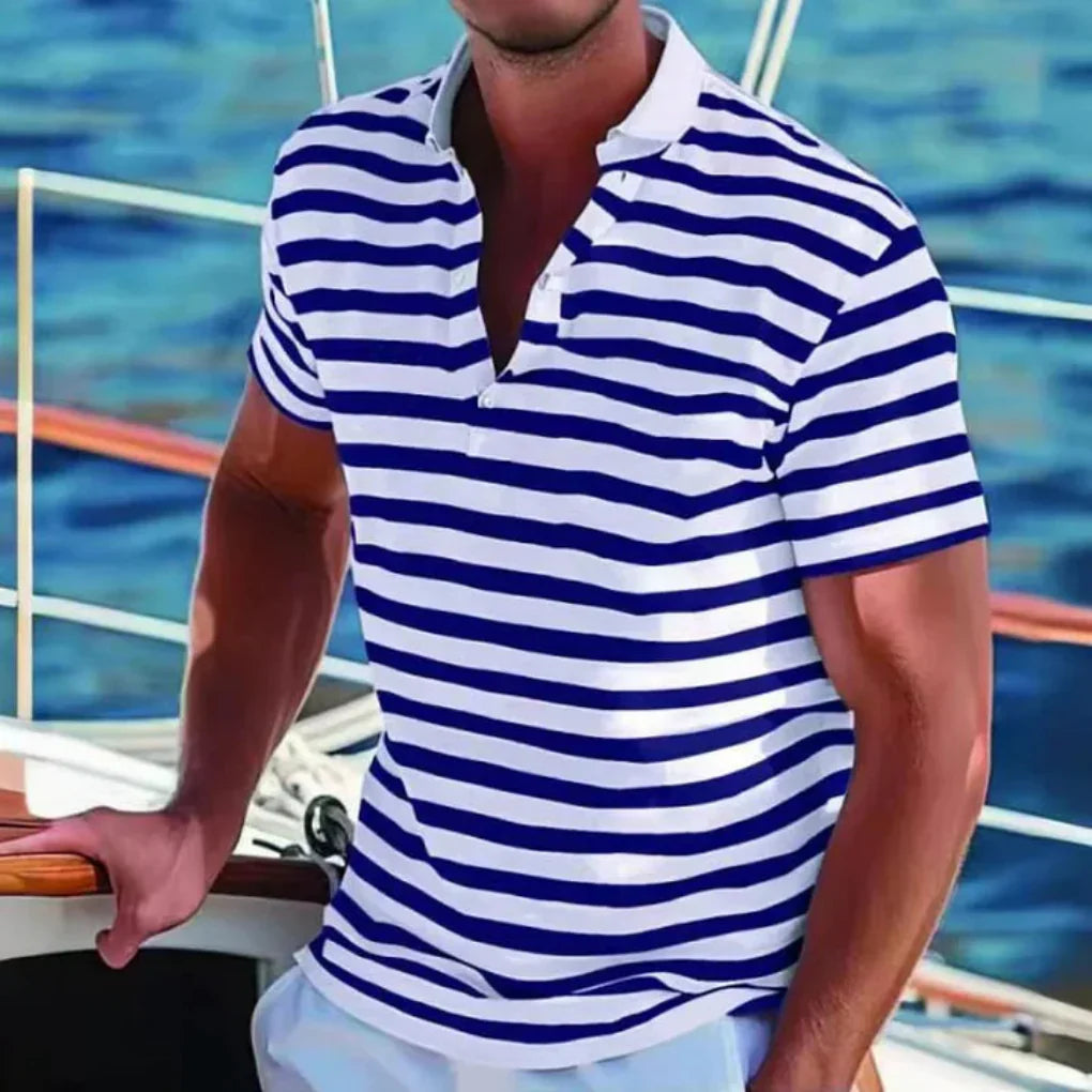 Davy | Men's Striped Short-Sleeve Polo Shirt