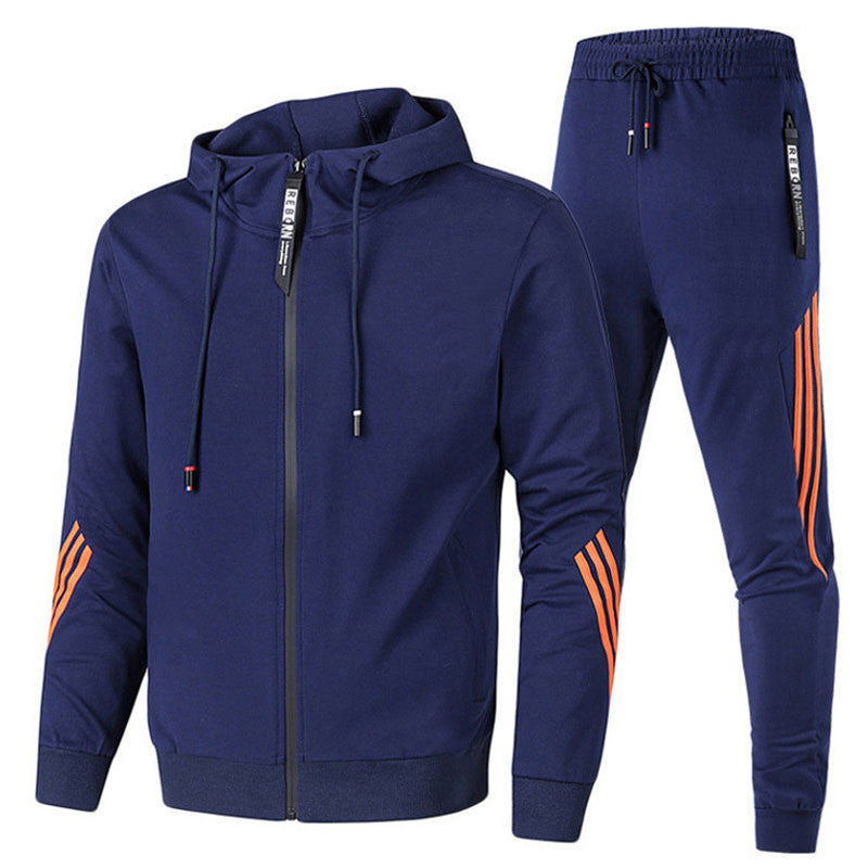 Davy | Men's Tracksuit with Striped Sleeve Detail