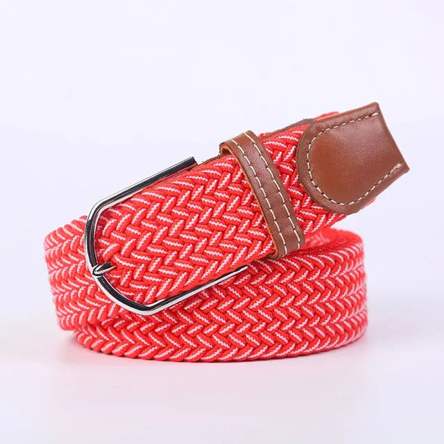 Davy | Men's Woven Stretch Belt with Classic Buckle