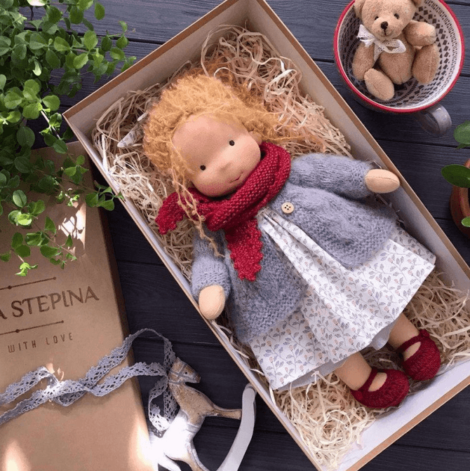 Davy Poppi | Handcrafted Waldorf Cuddle Doll | Soft, Organic & Non-Toxic
