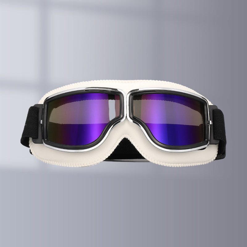 Davy | RoadRider | Vintage Motorcycle Goggles with Interchangeable Lenses and Comfort Padding