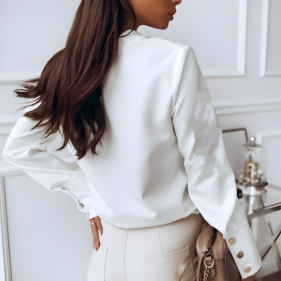Davy | Women's Button-Up Shirt with Cuff Detail