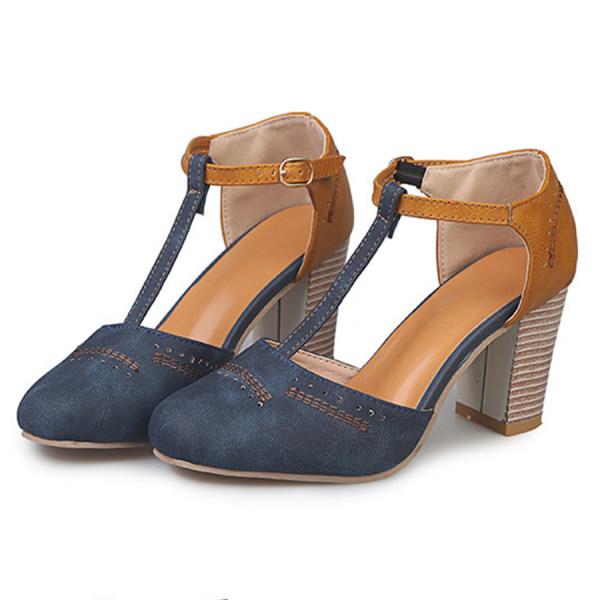 Davy | Women's Orthopedic T-Strap Heels with Cut-Outs