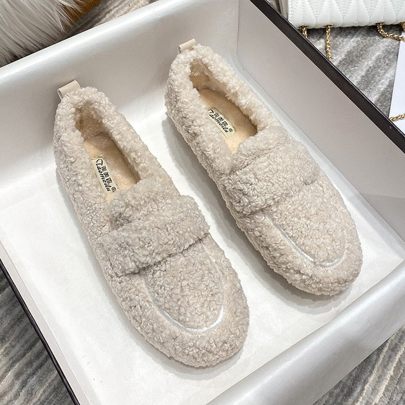 Davy | Women's Plush Loafers Cozy Slip-Ons
