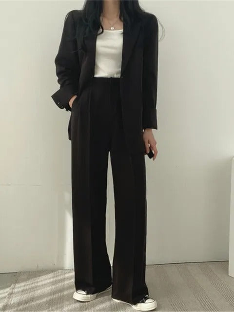 Davy | Women's Two-Piece Suit with Wide-Leg Trousers