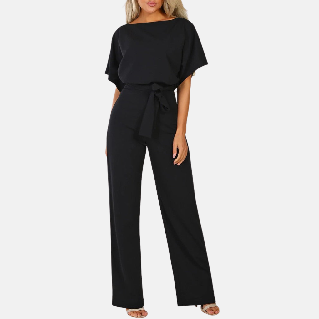Davy | Women's Wide-Leg Jumpsuit with Sash Belt