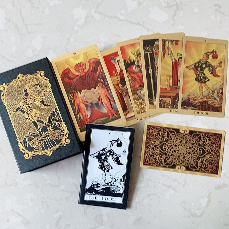 Gold Tarot Cards for All Levels - PVC and Elegant Packaging