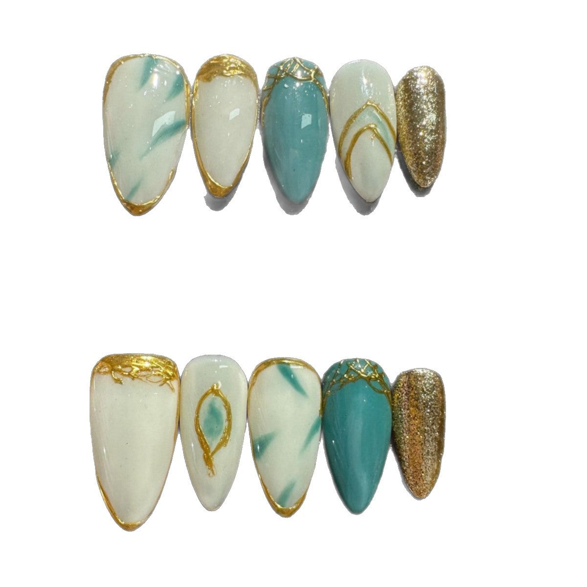 Handmade Decorative Press-On Nail Art Set
