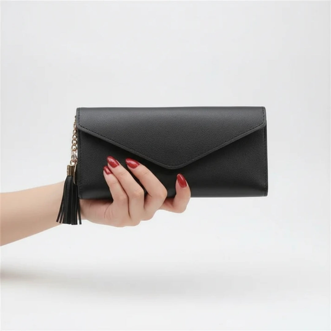Leather Wallet - Western Style with Practical Compartments and Slim Shape