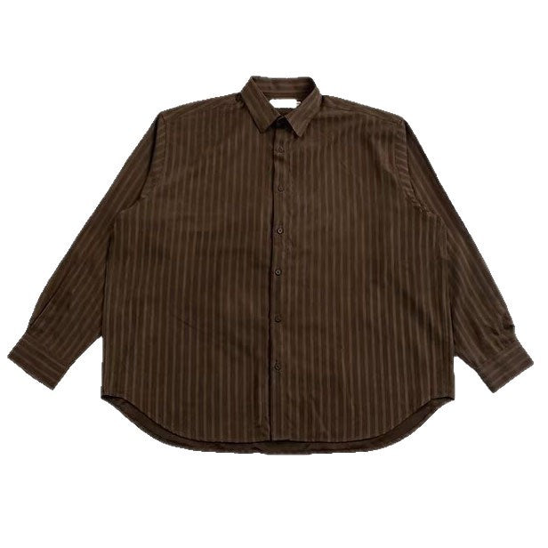 Men's Elegant Shirt with Fine Ribbed Texture