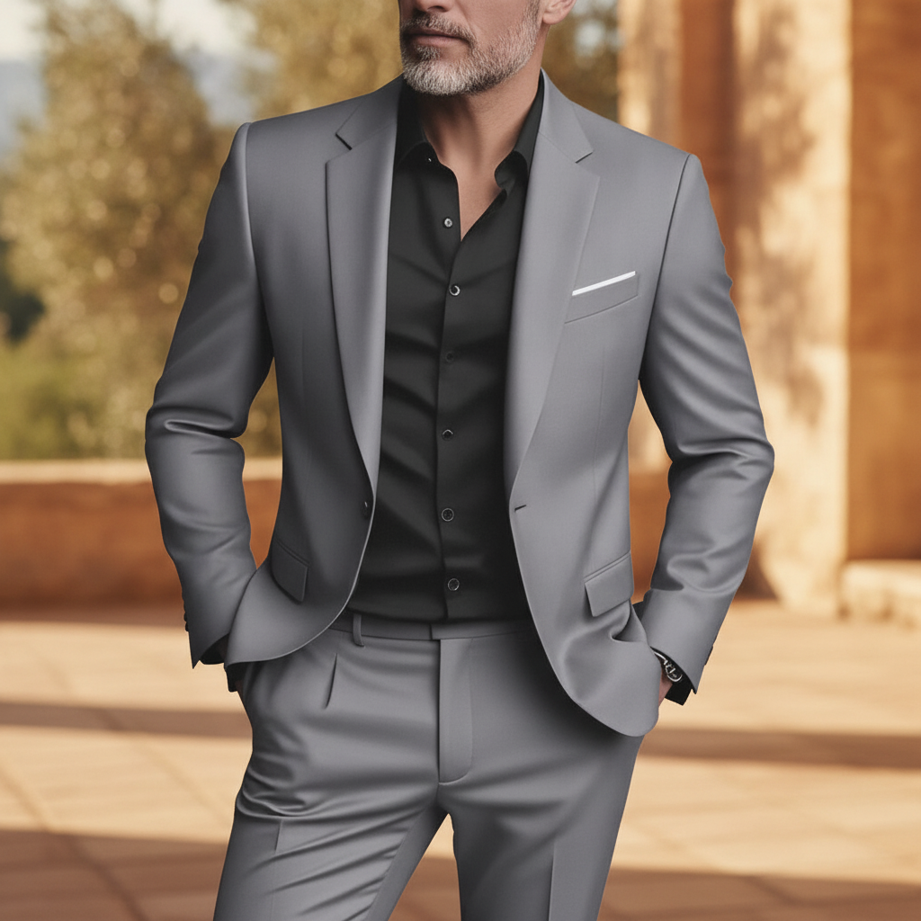 Costume satiné pour homme pour les occasions formelles et les galas