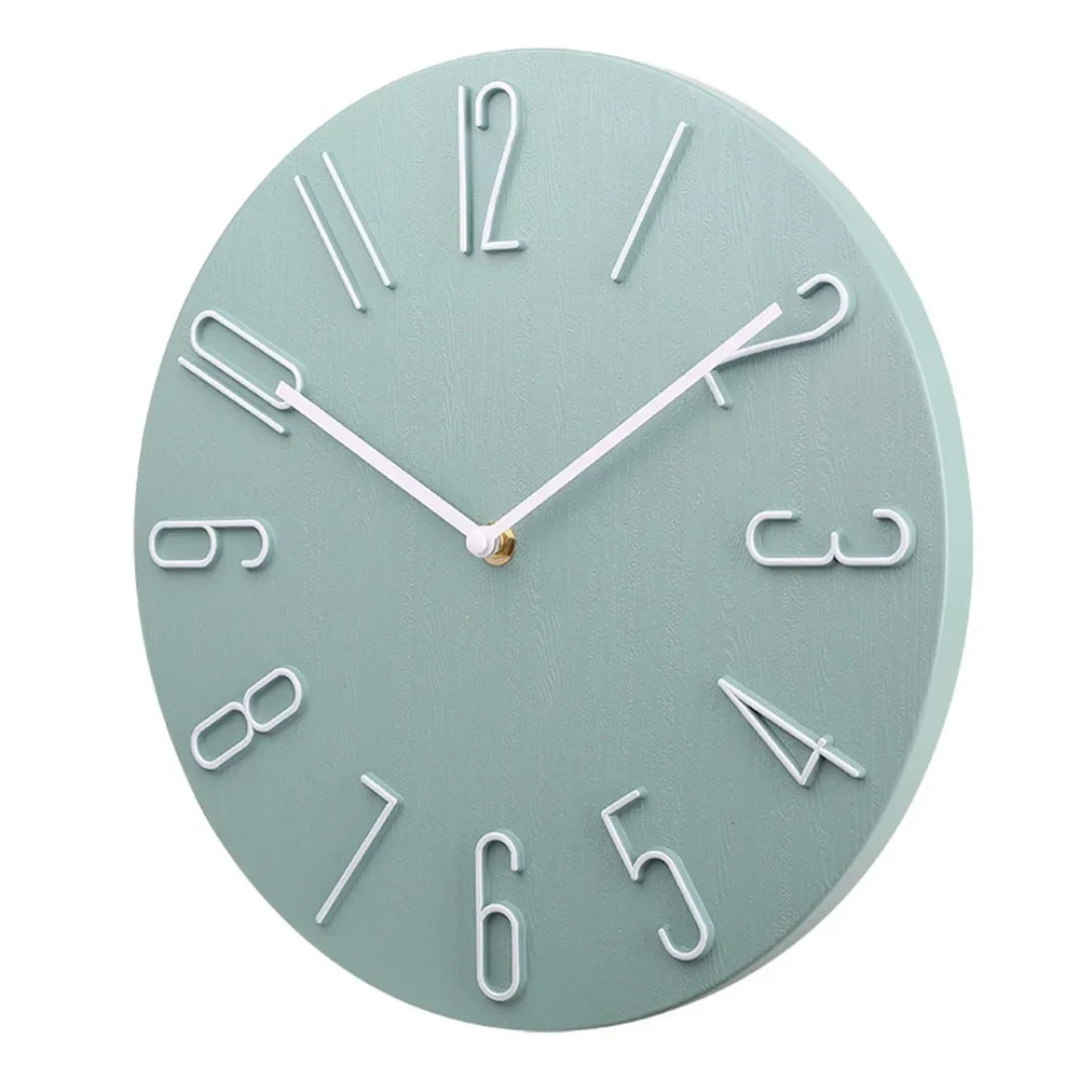 Modern Wall Clock with Colorful Accent