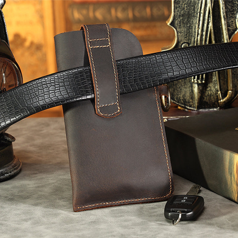 Pochette de téléphone multifonction en cuir