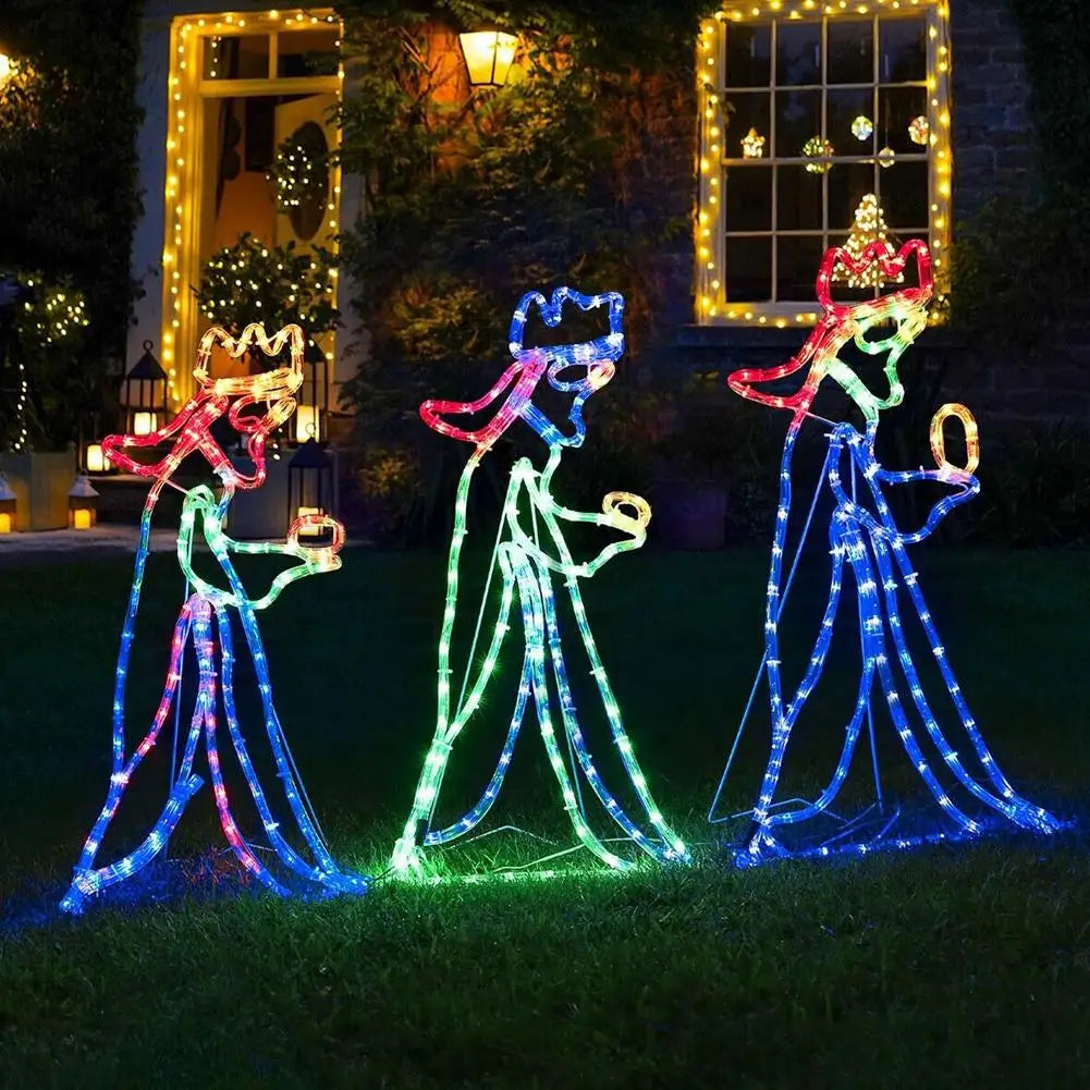 Outdoor Light-Up Three Wise Men Silhouette
