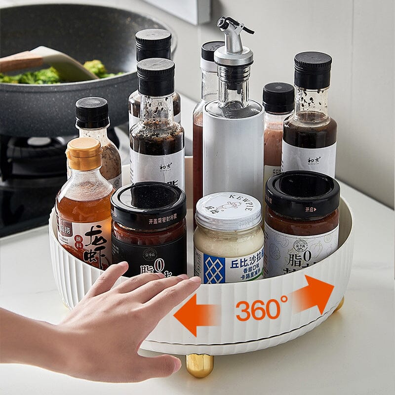 Étagère de rangement rotative pour cuisine et garde-manger