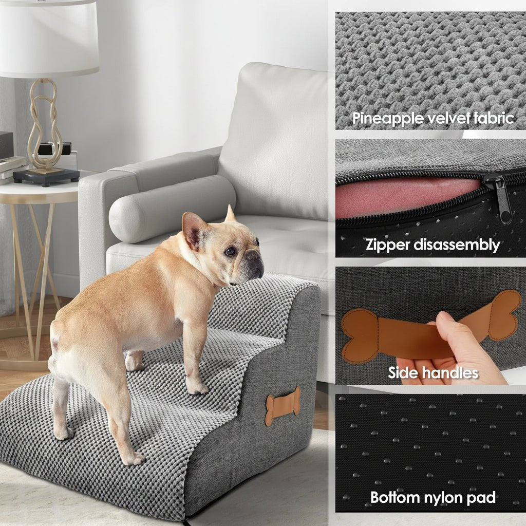 Escalier moelleux pour chien, adapté aux articulations, pour lit