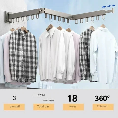 Wall-Mounted Clothes Drying Rack