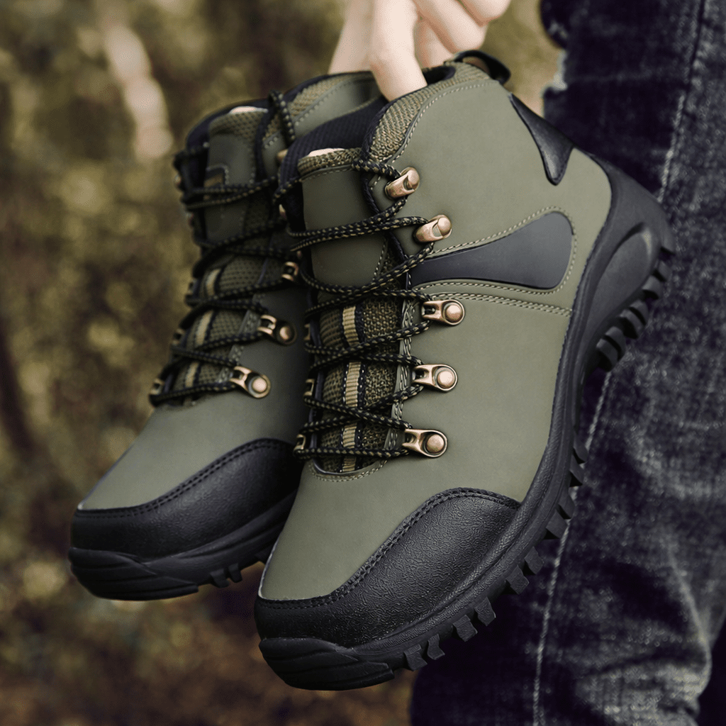 Waterproof Mid-Cut Hiking Shoes with Reinforced Steel Toe Cap
