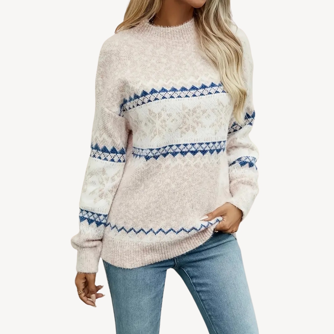 Women's Fair Isle Knit Winter Sweater