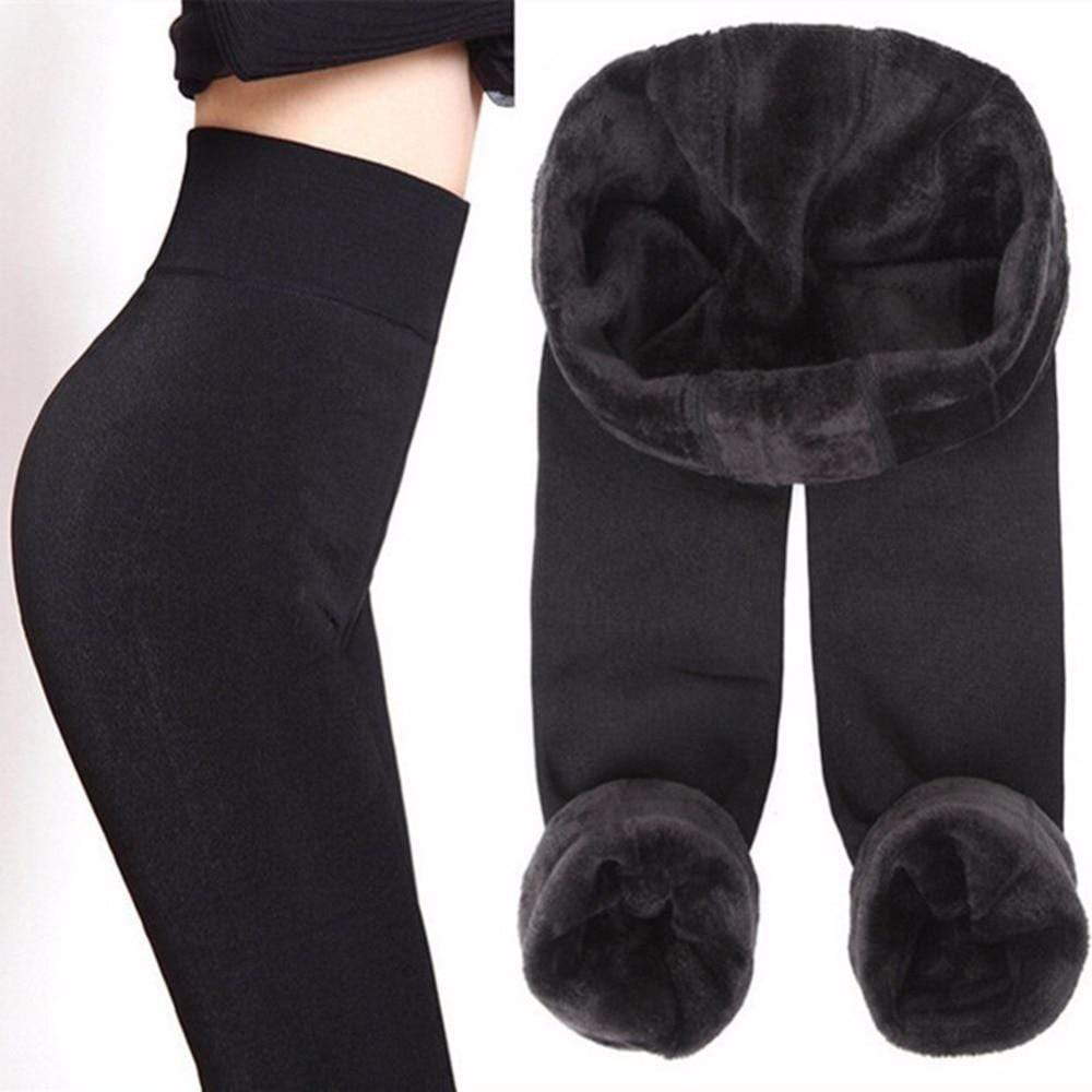 Women's High-Waisted Fleece-Lined Thermal Winter Leggings – Warm & Stretchy