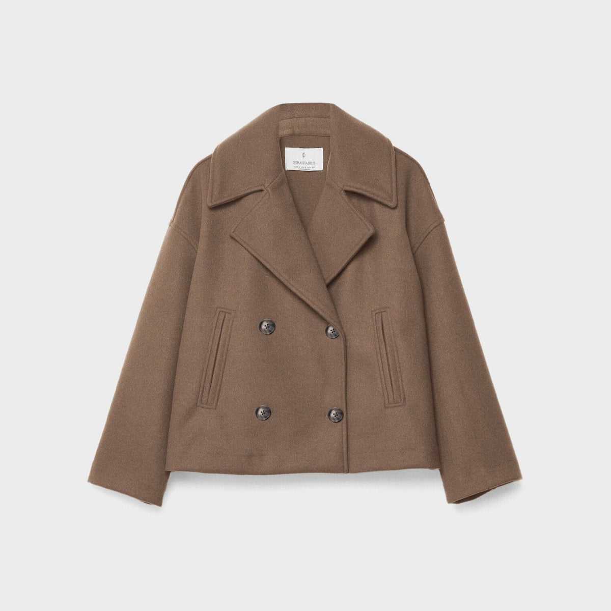 Manteau court croisé pour femme