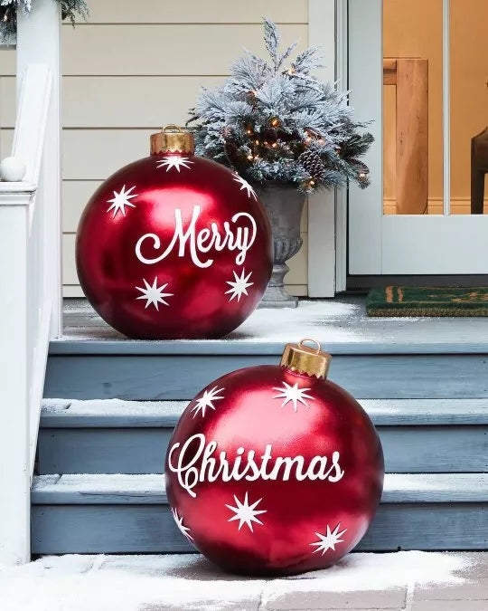 Ornements de Noël XL – boules géantes résistantes aux intempéries pour l’intérieur et l’extérieur