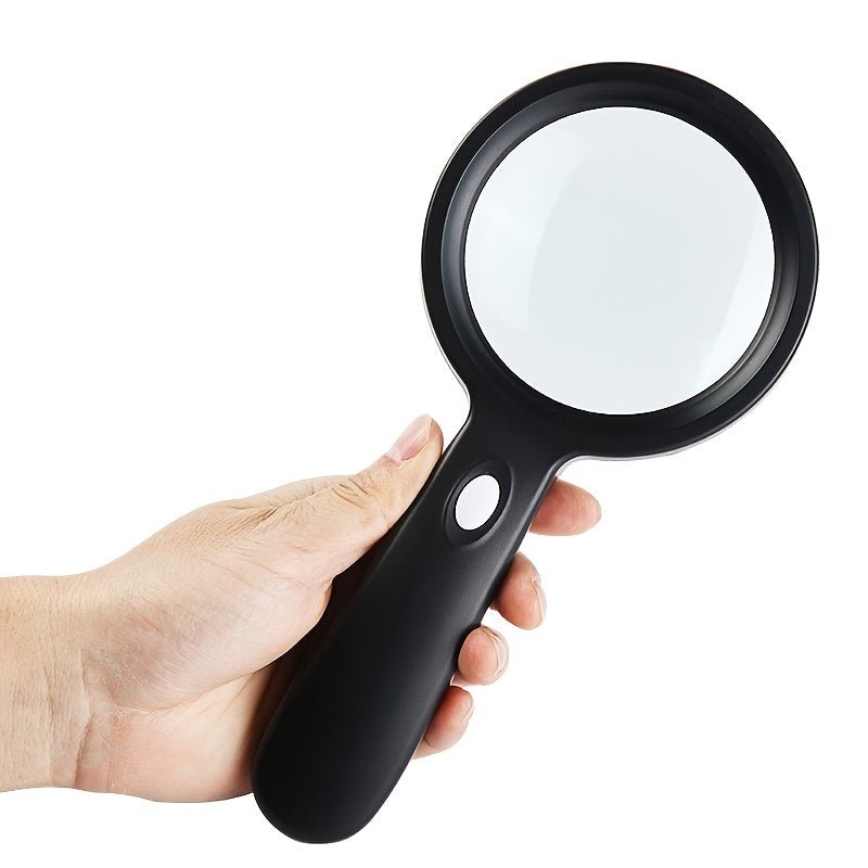 Loupe LED portative grossissant 10x avec poignée ergonomique et éclairage intégré