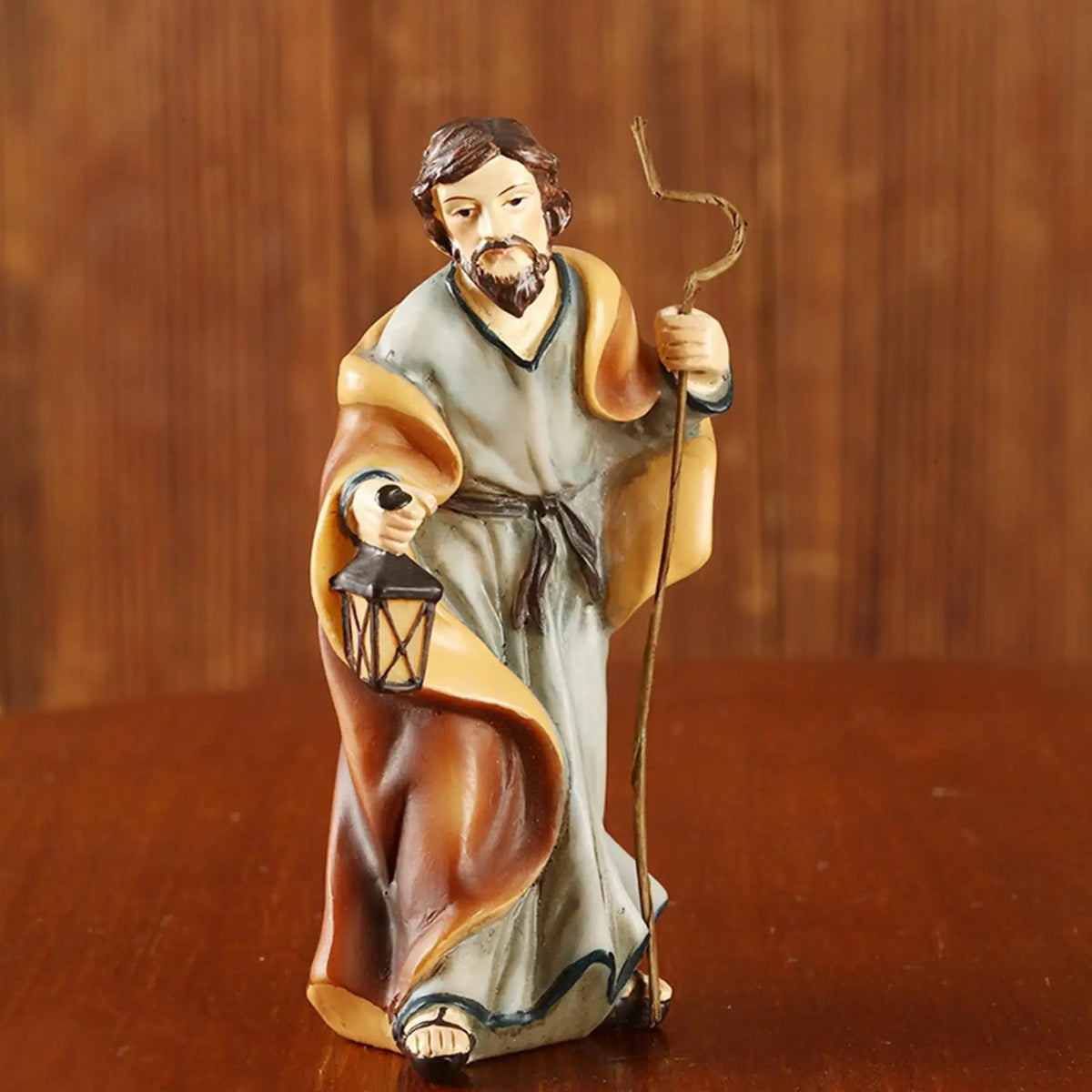 Crèche en résine de 11 pièces - figurines de scène de la Nativité pour intérieur et extérieur