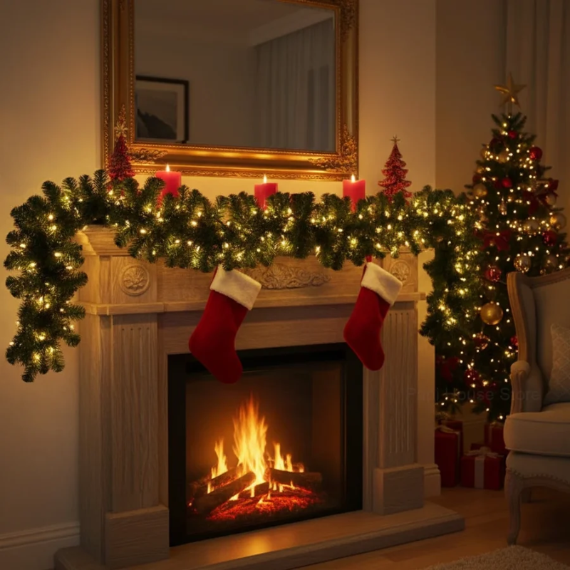 2.7m Green Christmas Garland Decoration