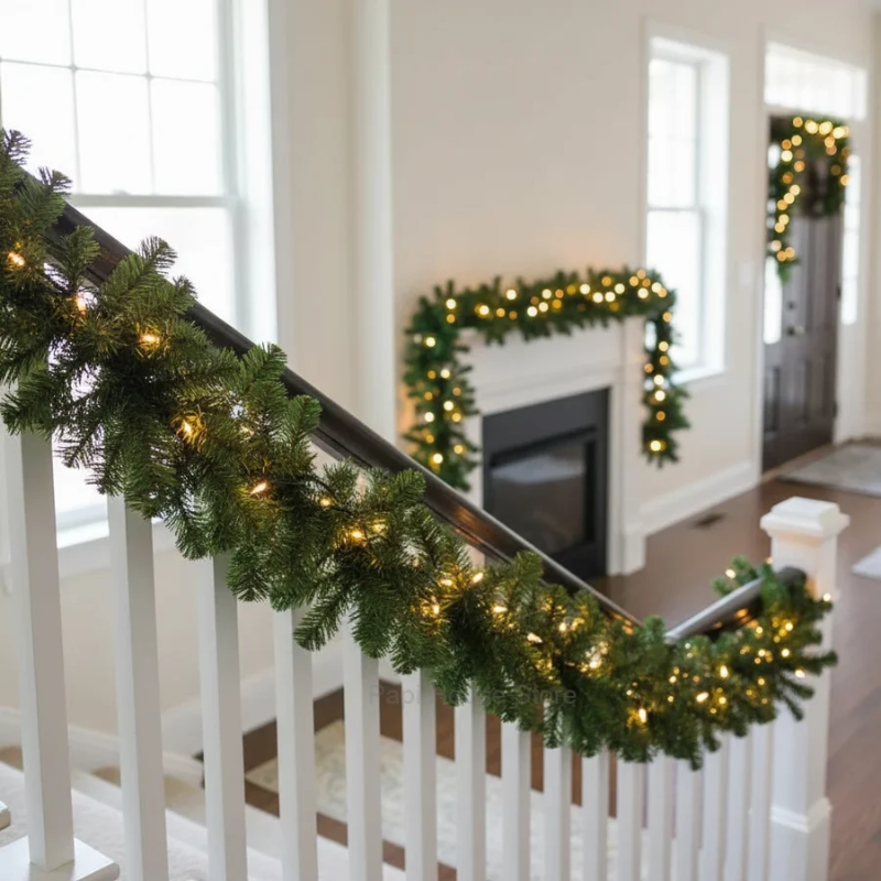 2.7m Green Christmas Garland Decoration