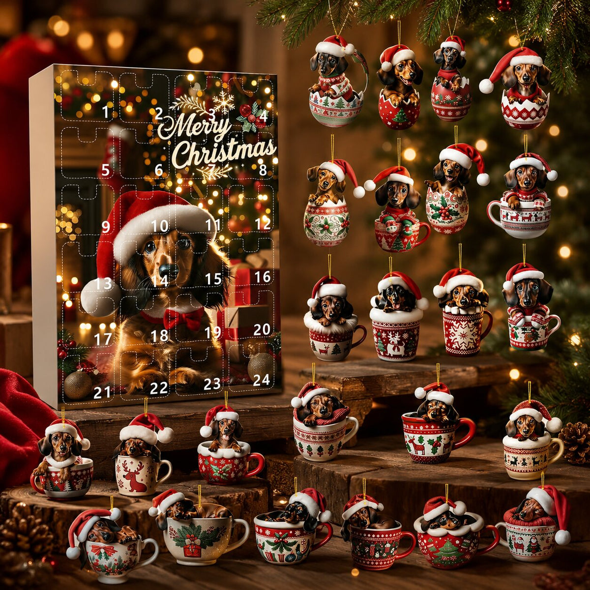 2026 Dachshund Advent Calendar with 24 Festive Dog-Themed Surprises