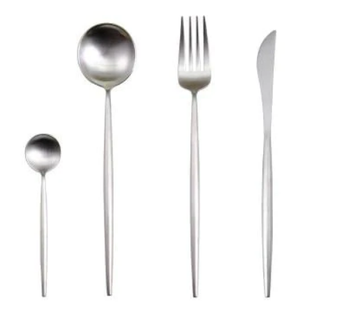 24-Piece Stainless Steel Gold-Silver Cutlery Set